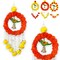 Pack of 1 Parrot Marigold Hanging Jhoomer Marigold Wall Hanging Artificial Flowers Wedding Garland Pooja Backdrop Indian Mehndi Decor Diwali Decor Latkan